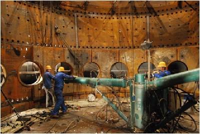 高爐冷卻壁盲孔法殘余應(yīng)力檢測研究試驗(yàn)